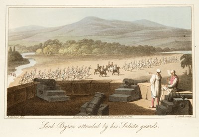 Lord Byron met zijn Suliote Garde, uit De Laatste Dagen van Lord Byron door William Parry, gepubliceerd 1825 door Robert Seymour